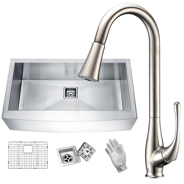 Elysian Farmhouse Stainless Steel 32 In 0 Hole Single Bowl Kitchen Elysian Farmhouse Stainless Steel 32 In 0 Hole Single Bowl Kitchen Sink Satin