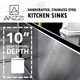 preview thumbnail 12 of 10, ANZZI Elysian Farmhouse Stainless Steel 36 in. Single Bowl Kitchen Sink with Faucet in Polished Chrome