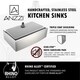 preview thumbnail 9 of 10, ANZZI Elysian Farmhouse Stainless Steel 36 in. Single Bowl Kitchen Sink with Faucet in Polished Chrome