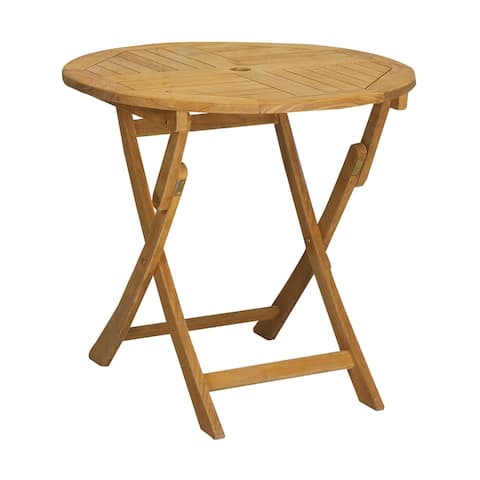 Valencia Outdoor Round Teak Folding Table