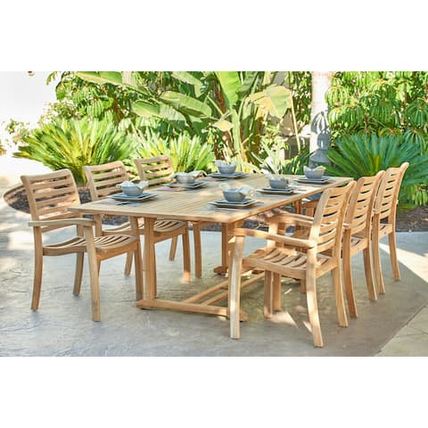 Dalton Outdoor Teak Extending Dining Table