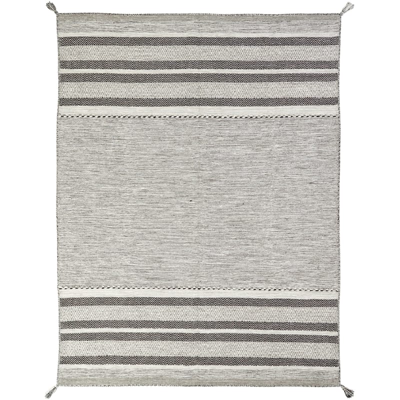 Andes Canyon Granite Grey Cotton Chenille Handmade Area Rug