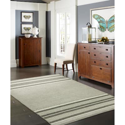 Andes Canyon Granite Grey Cotton Chenille Handmade Area Rug