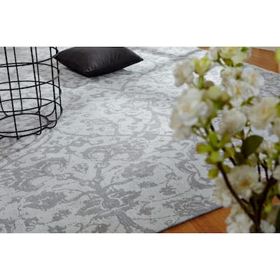 Jardin Hazy Platinum Handmade Area Rug