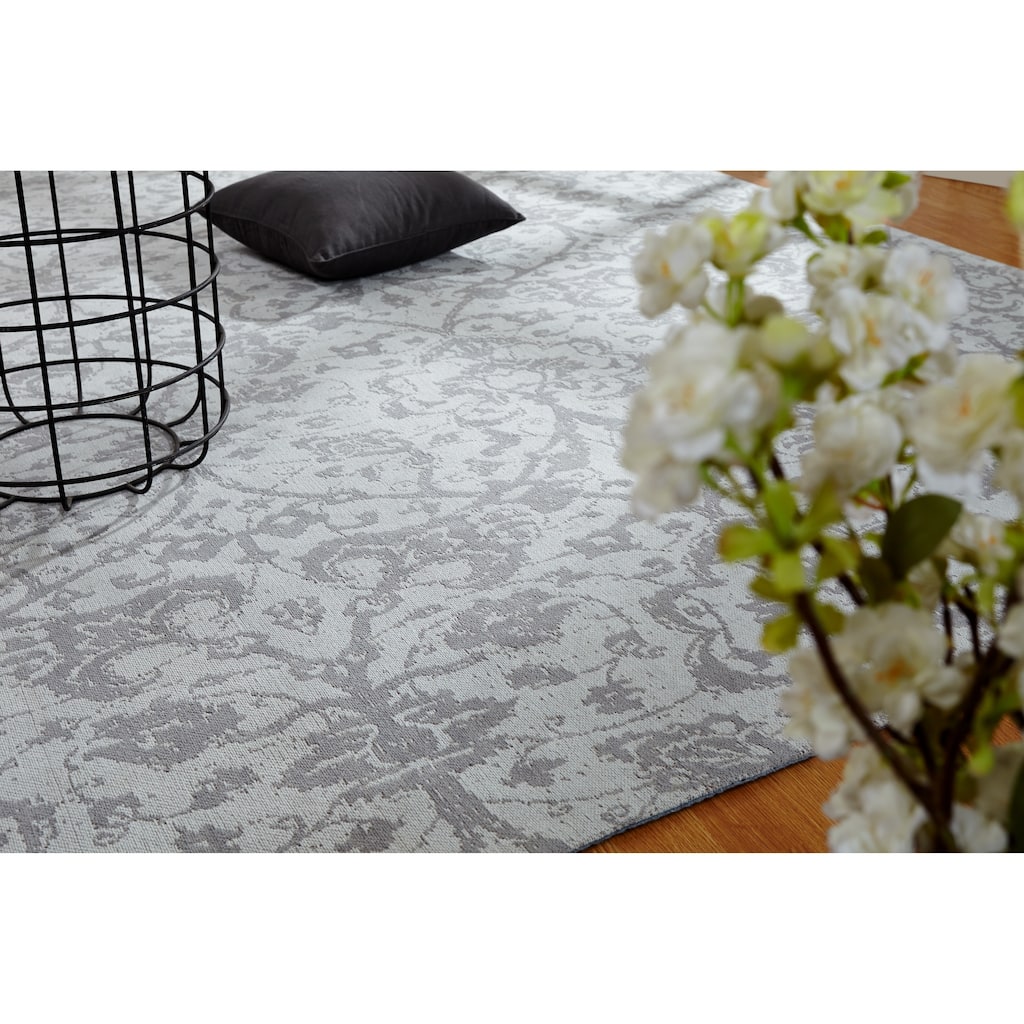 Jardin Hazy Platinum Handmade Area Rug