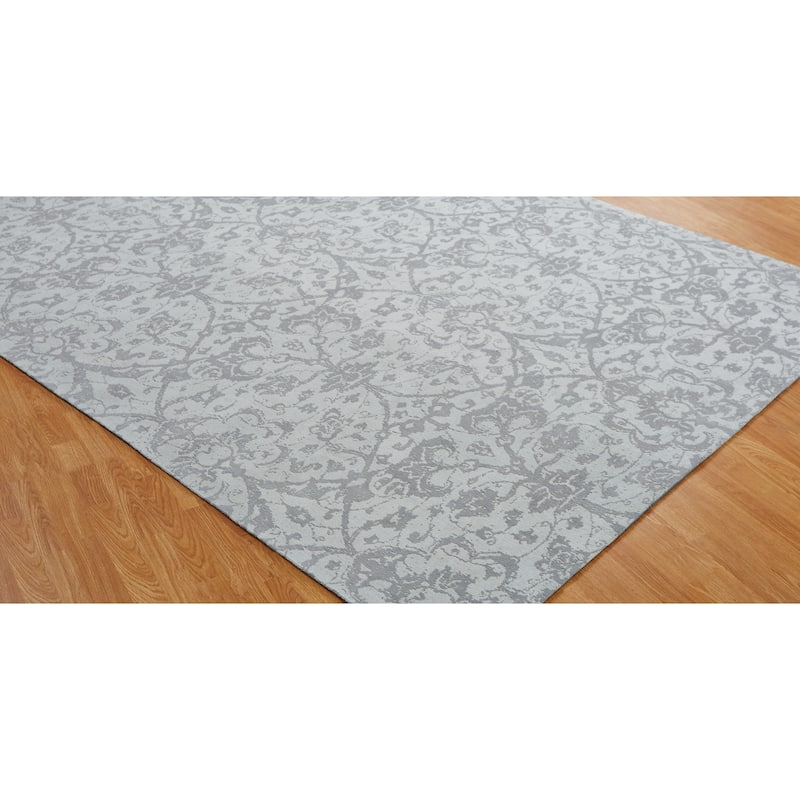 Jardin Hazy Platinum Handmade Area Rug