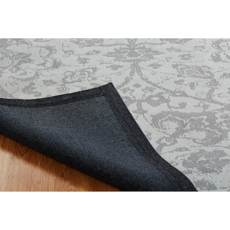 Jardin Hazy Platinum Handmade Area Rug
