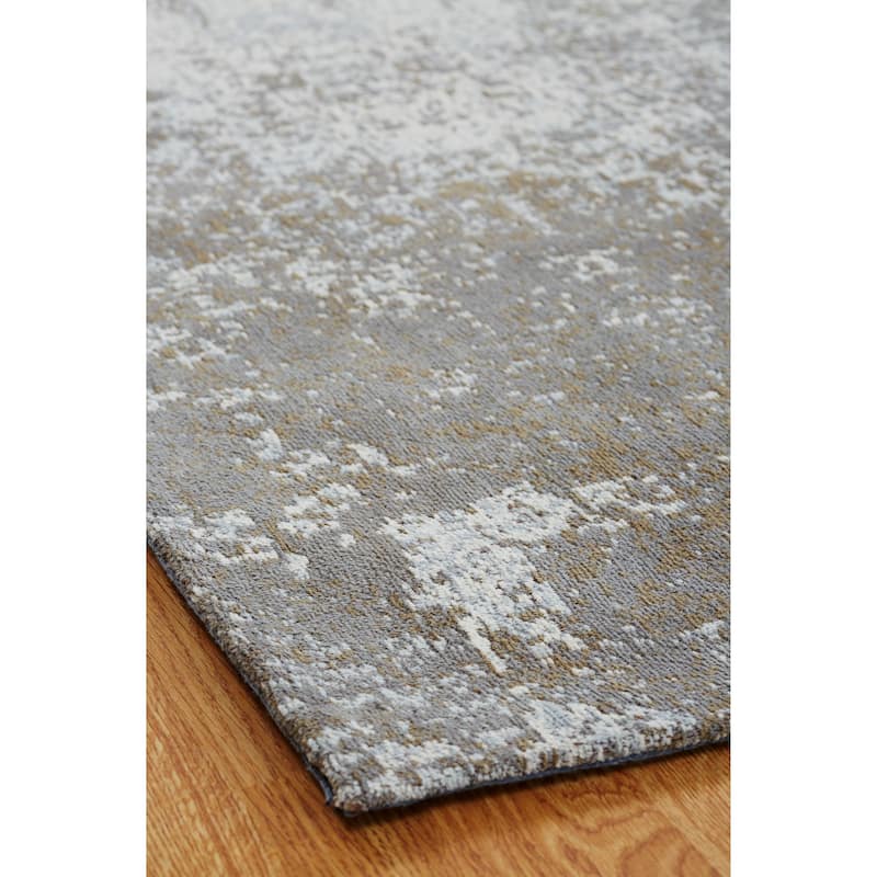 Jardin Sky Zinc Cotton Chenille Handmade Area Rug