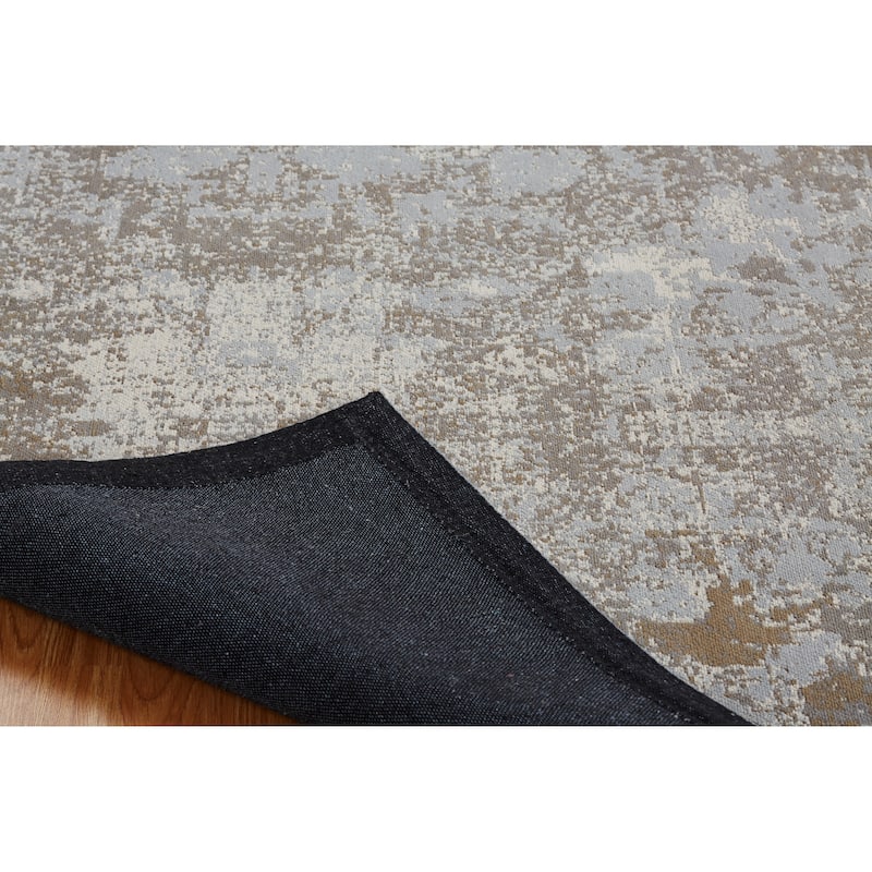 Jardin Sky Zinc Cotton Chenille Handmade Area Rug