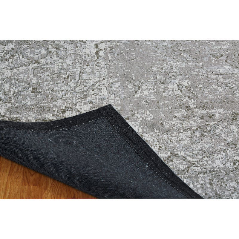 Jardin Vintage Zinc Cotton Chenille Handmade Area Rug