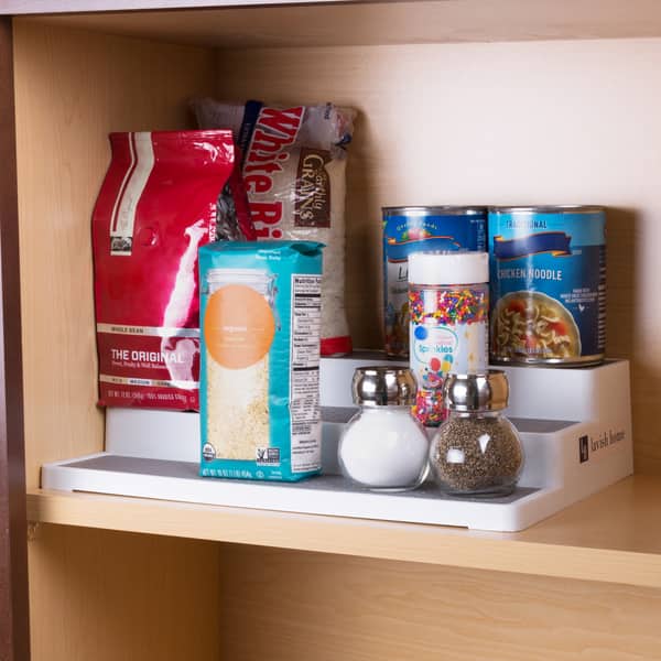 Lavish Home M050031 3 Tier Spice Step Shelf Kitchen Cabinet