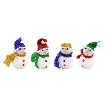 Plutus Brands Adorable Wood Carved Snowman