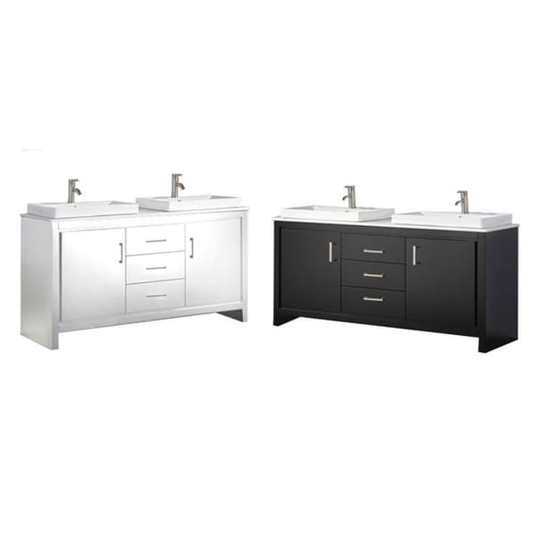 Bergamo II 60" Double Sink Modern Bathroom Vanity