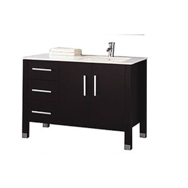 Moe 40 Inch Single Sink Modern Bathroom Vanity On Single Sink Modern Bathroom Vanity