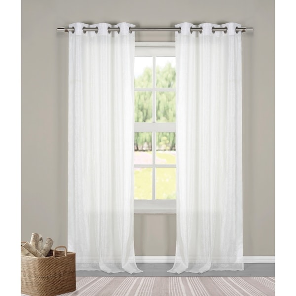 Duck River Metallico Linen Metalic Curtain Panel Pair - 40x84"