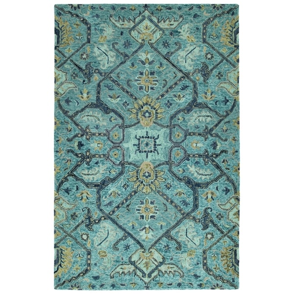 Bombay Home Ashton Blue Wool Hand-tufted Area Rug - 9' x 12'