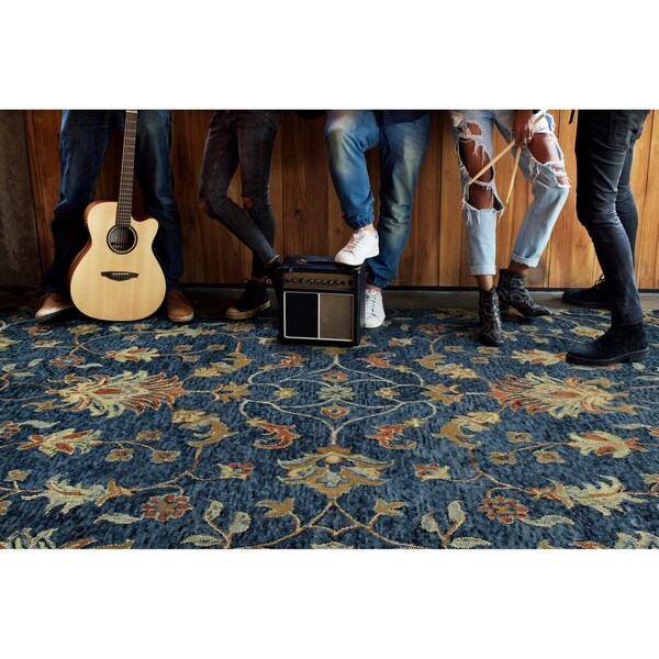Hand-Tufted Ashton Denim Wool Rug - 9' x 12'