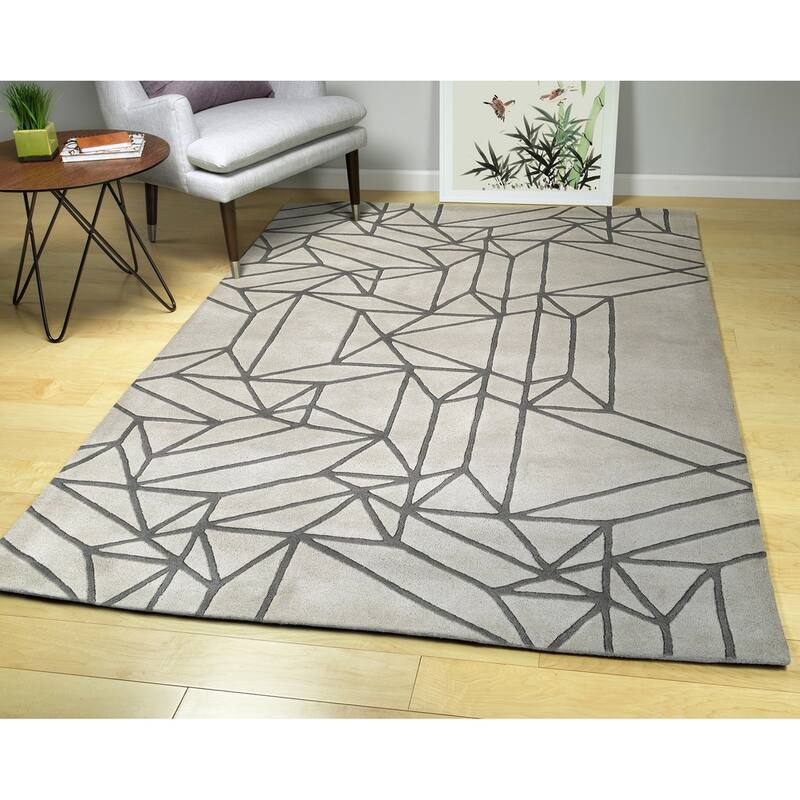 Origami Hand Tufted Wool Area Rug