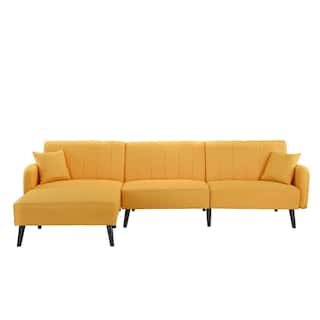Yellow Sectional Sofas Online At Our Best Living Mid Century Sleeper Futon Sofa Reclining Sectional Couch