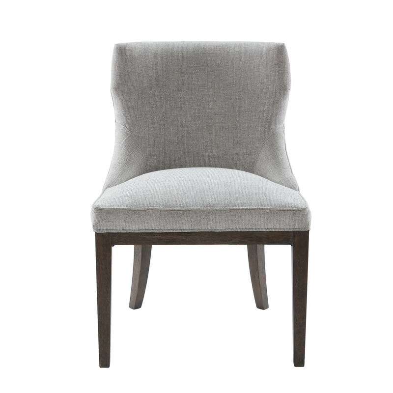 Madison Park Signature Hutton Grey Fabric/ Wood Dining Chair (Set of 2)