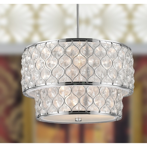 Jewel Collection 9 Light Chrome Finish With Clear Crystal Jewel Collection 9 Light Chrome Finish With Clear Crystal Pendant D20 H12 Silver