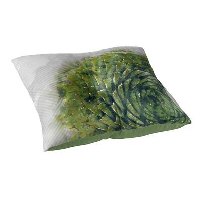 Kavka Designs Watercolor Aloe Green/Grey/Ivory Floor Pillow