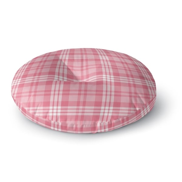 Kavka Designs Be Mine Plaid Pink Floor Pillow