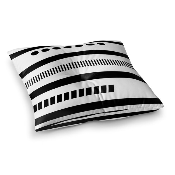 Kavka Designs Geotribal Black Black/White Floor Pillow