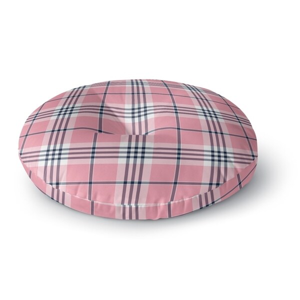 Kavka Designs Plaid Pink/Blue Floor Pillow