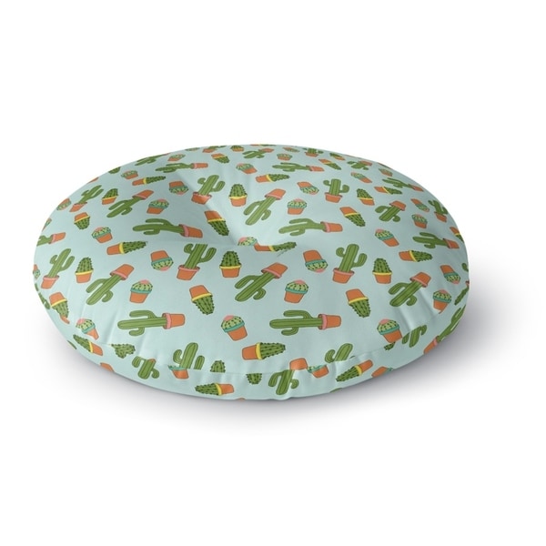Kavka Designs Cactus Green/Blue Floor Pillow