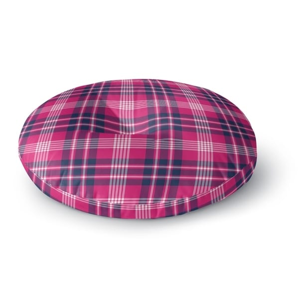 Kavka Designs Love Potion Plaid Pink/Blue Floor Pillow