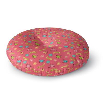 Kavka Designs Spring Doodles Pink/Blue/Green Floor Pillow