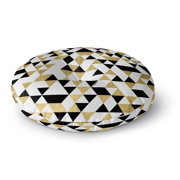 Kavka Designs Gold Black And White Black/White/Gold Floor Pillow