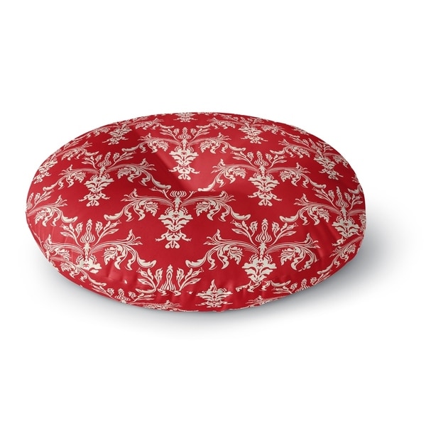 Kavka Designs Christmas In Plaid Red/Ivory Floor Pillow