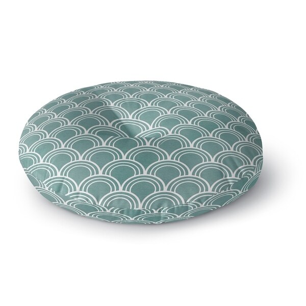 Kavka Designs Green Loops Blue Floor Pillow
