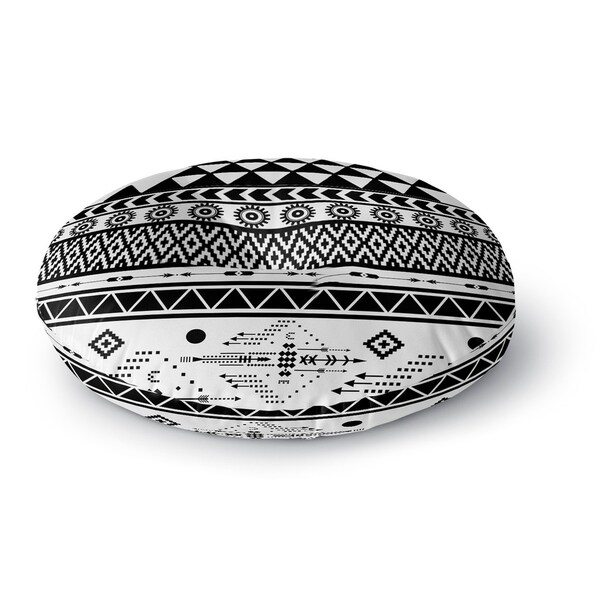 Kavka Designs Black and White Moroccan Black/White Floor Pillow