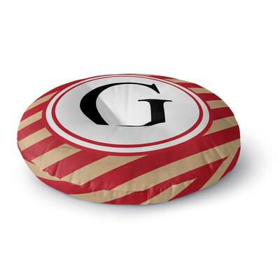Kavka Designs Monogram Letter G Red/Ivory Floor Pillow - Overstock ...