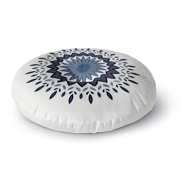 Kavka Designs Flower Power Blue/Grey Floor Pillow