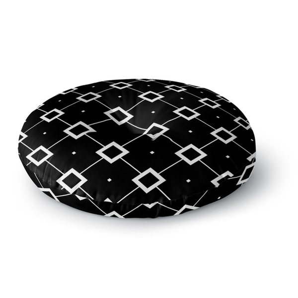 Kavka Designs Black Diamond Black/White Floor Pillow
