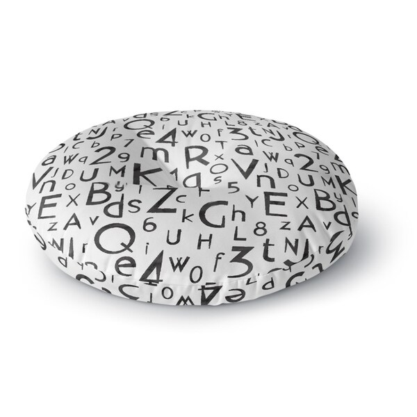 Kavka Designs My ABC and 123 Black/White Floor Pillow
