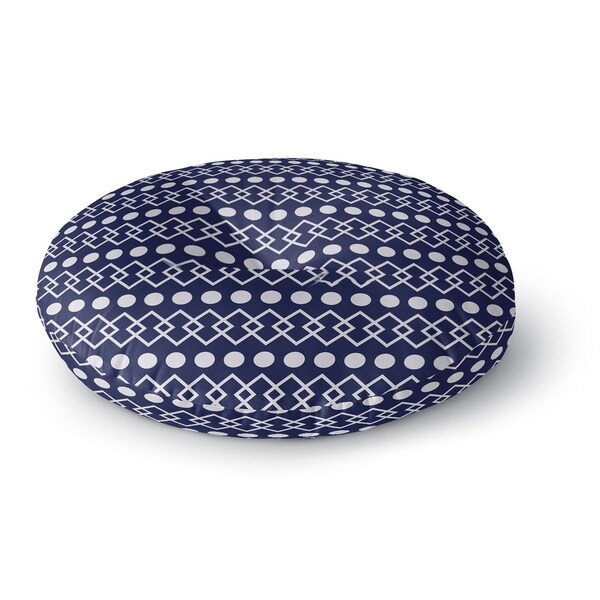Kavka Designs Chains + Dots Blue/White Floor Pillow