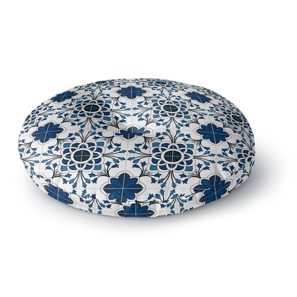Kavka Designs Truro Blue/White Floor Pillow