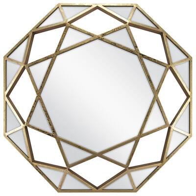 28" Dimensional Octagonal Framed Mirror