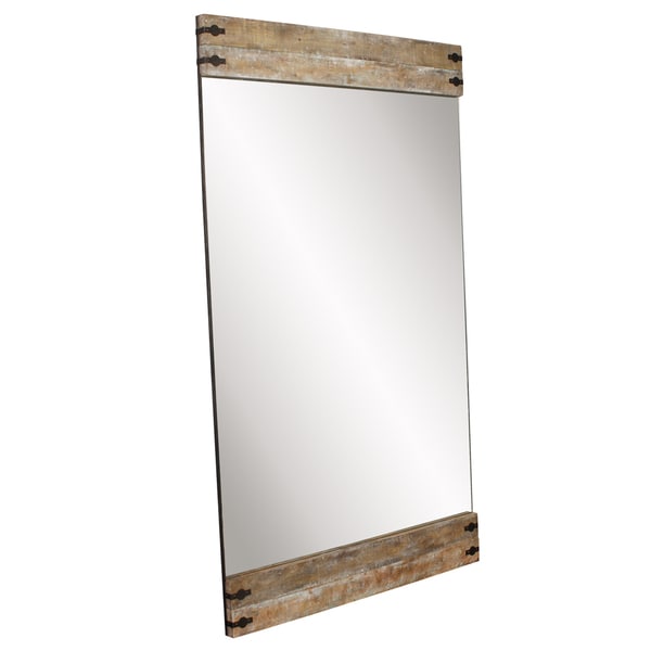 Allan Andrews Garrett Brown Wood Floor Mirror - Oak - A/N