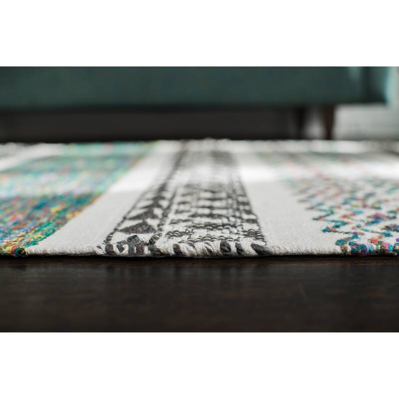 Jani Diego Flatweave Multi Color Recycled Materials Rug