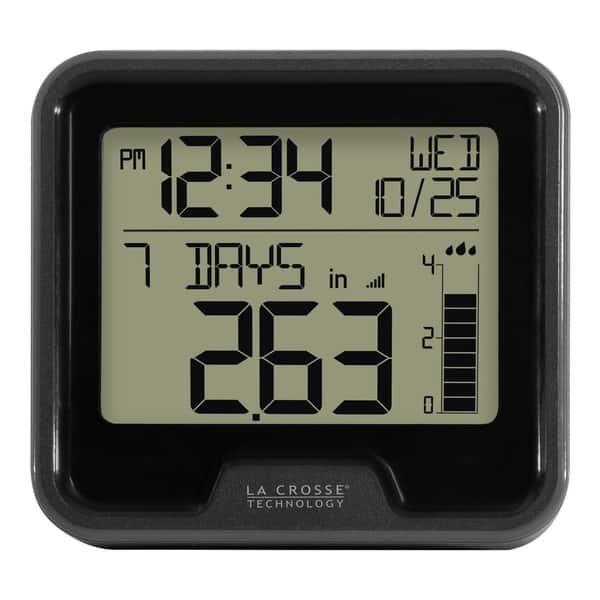 slide 2 of 9, La Crosse Technology Digital Rain Gauge with Indoor Temperature