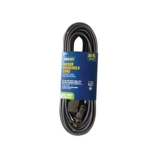 Projex Indoor Extension Cord 16/2 SPT-2 20 ft. L Brown
