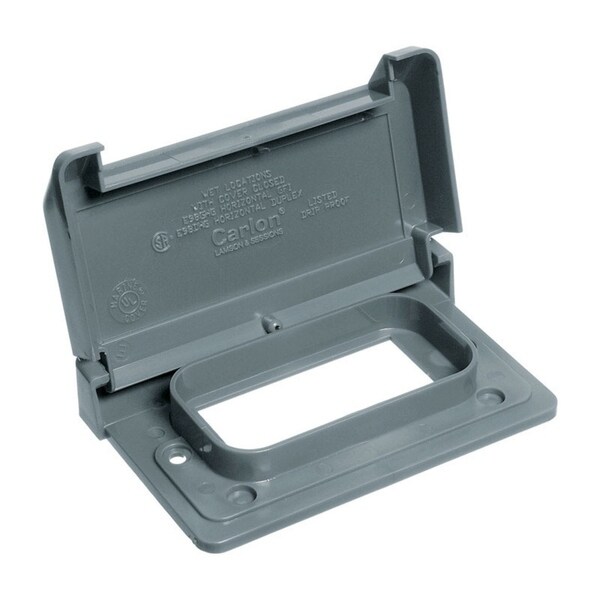 Carlon Rectangle Pvc 1 Gang Gfci Outlet Cover For Damp Carlon Rectangle Pvc 1 Gang Gfci Outlet Cover For Damp Locations And Wet Gray Free Shipping On Orders Over 45 18098698