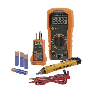 Klein Tools Electrical Tester Set Automatic Orange LCD