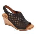 Women's Rockport Briah Perfed Slingback Black Nubuck